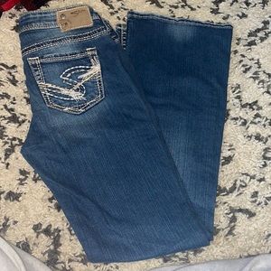Womens Silver Bootcut Jeans